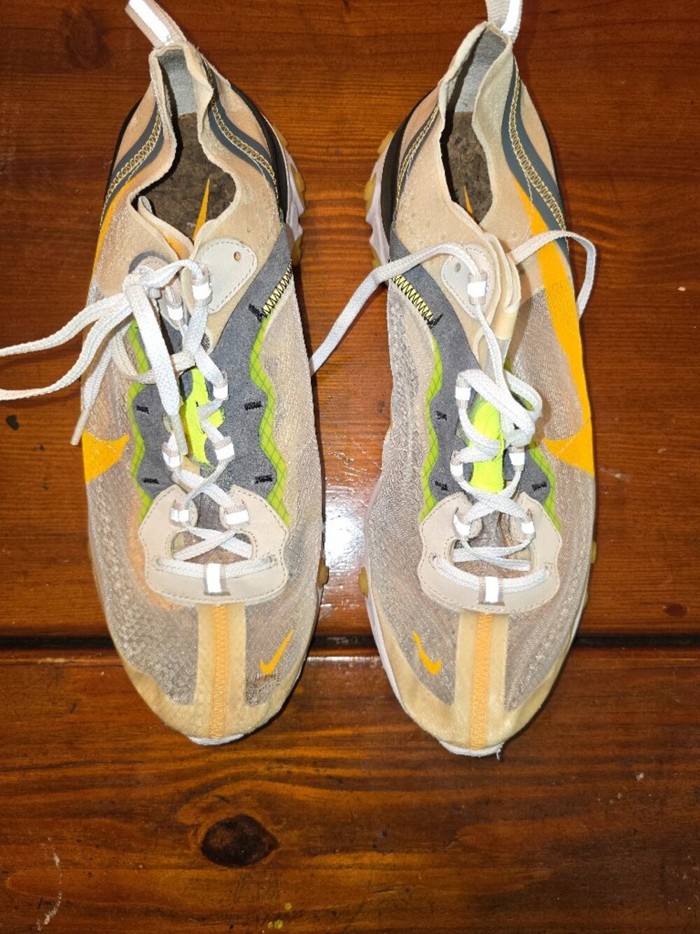 Nike React Element 87 Men's Athletic Shoes Light Orewood Brown size 12